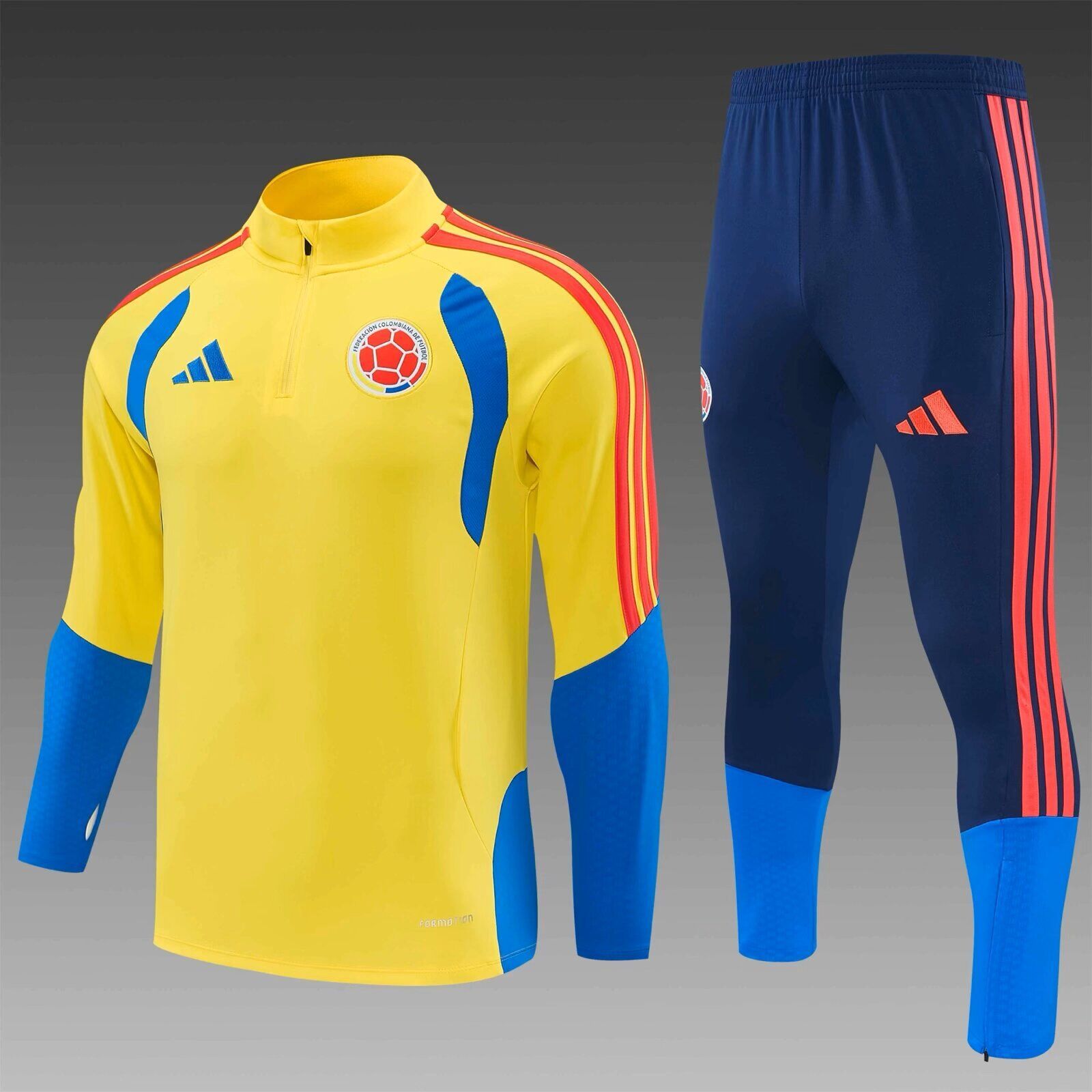 AAA Quality Colombia 26/27 Tracksuit - Yellow/Blue